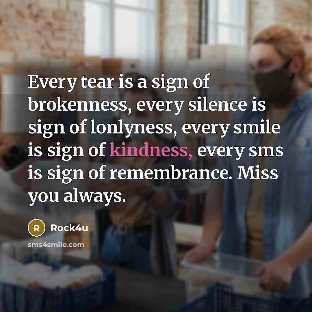 “Every tear is a sign of brokenness, every silence is…” quote by Rock4u