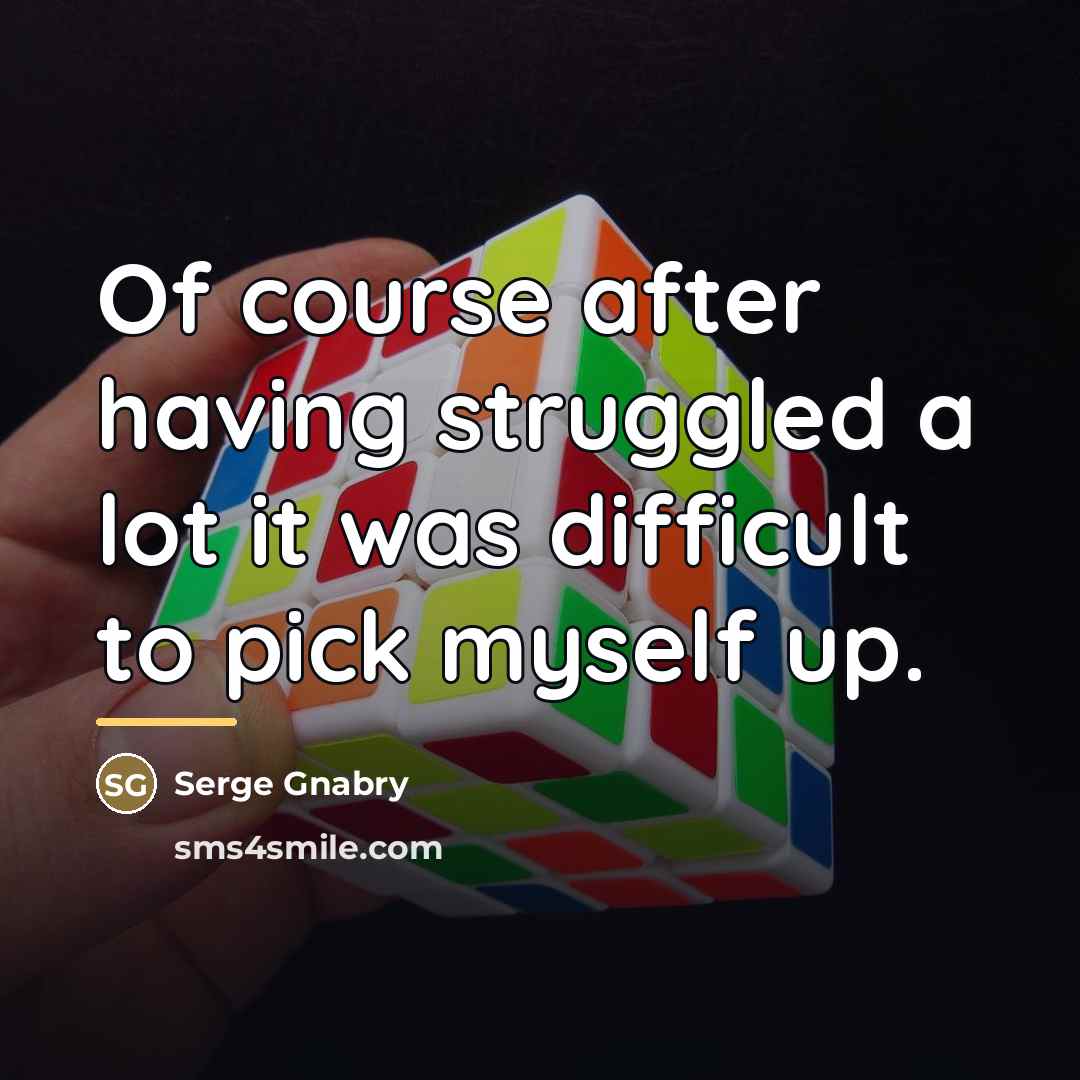 “Of course after having struggled a lot it was difficult…” quote by Serge Gnabry