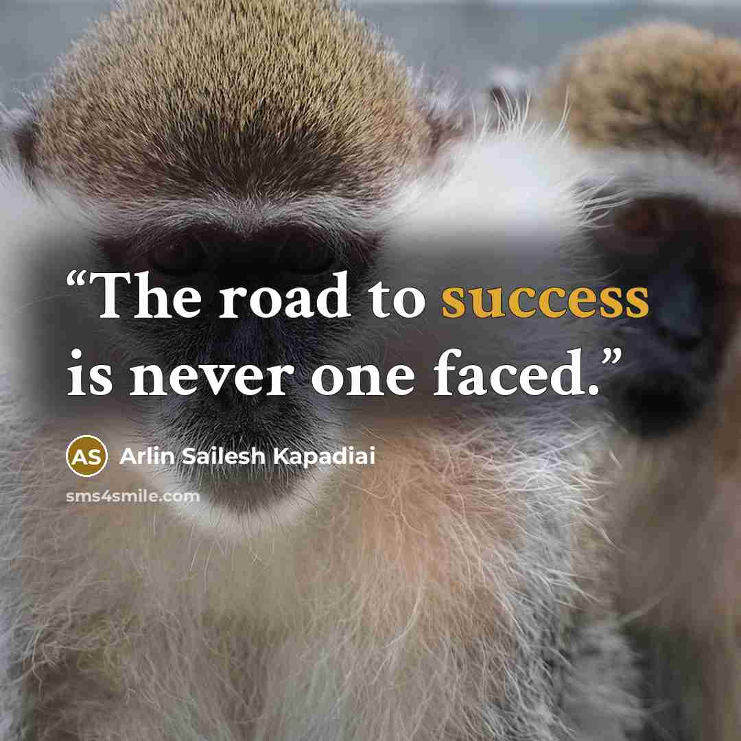 “The road to success is never one faced.” quote by Arlin Sailesh Kapadiai