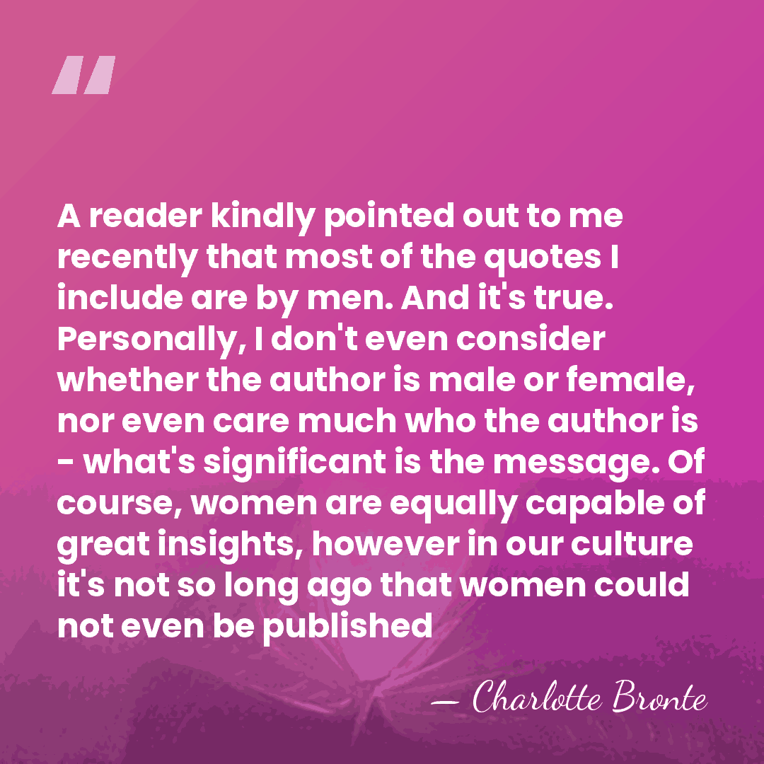 A reader kindly pointed out to me recently that most of the&hellip; - Charlotte Bronte