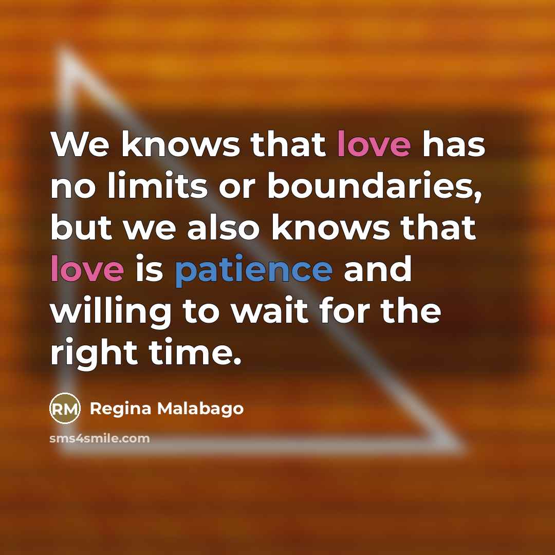 “We knows that love has no limits or boundaries, but…” quote by Regina Malabago