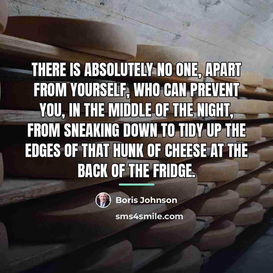 “There is absolutely no one, apart from yourself, who can…” quote by Boris Johnson