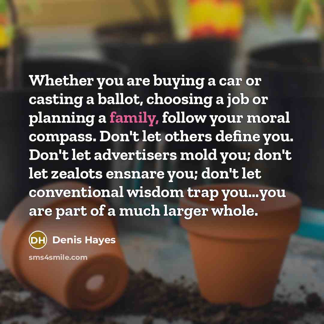 “Whether you are buying a car or casting a ballot,…” quote by Denis Hayes