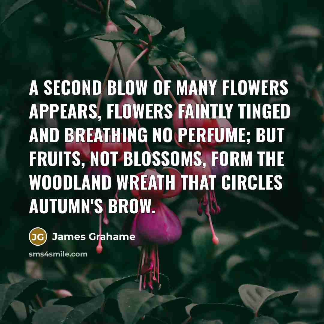 “A second blow of many flowers appears, flowers faintly tinged…” quote by James Grahame