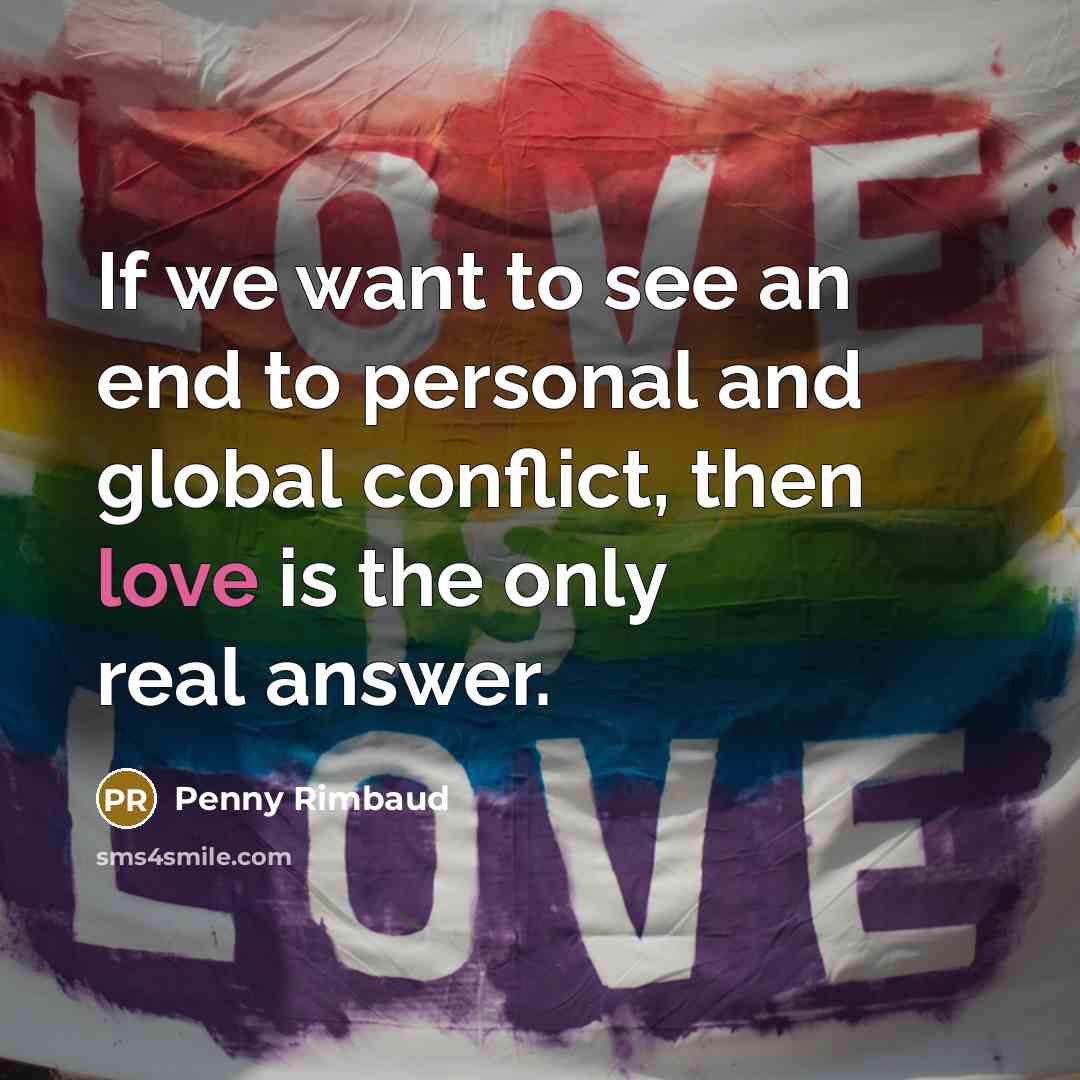 “If we want to see an end to personal and…” quote by Penny Rimbaud