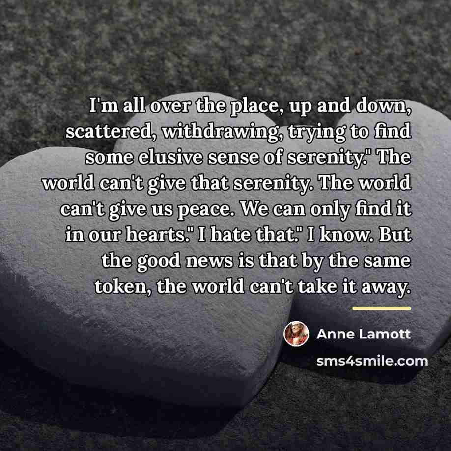 “I'm all over the place, up and down, scattered, withdrawing,…” quote by Anne Lamott