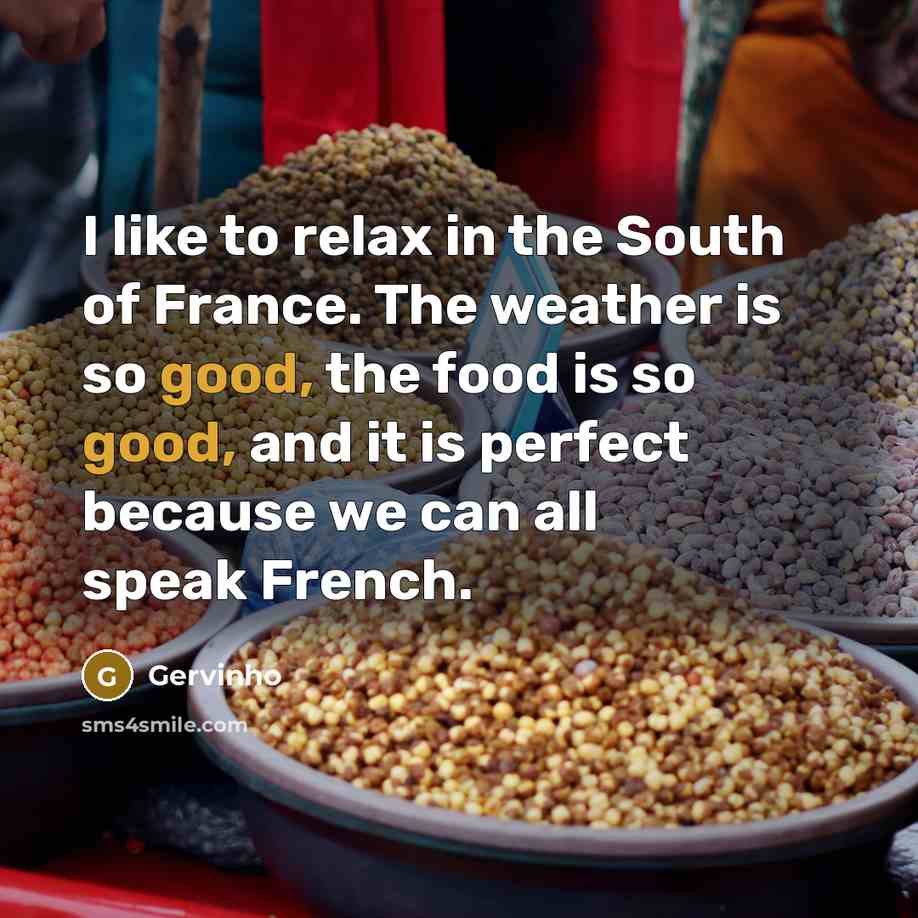 “I like to relax in the South of France. The…” quote by Gervinho