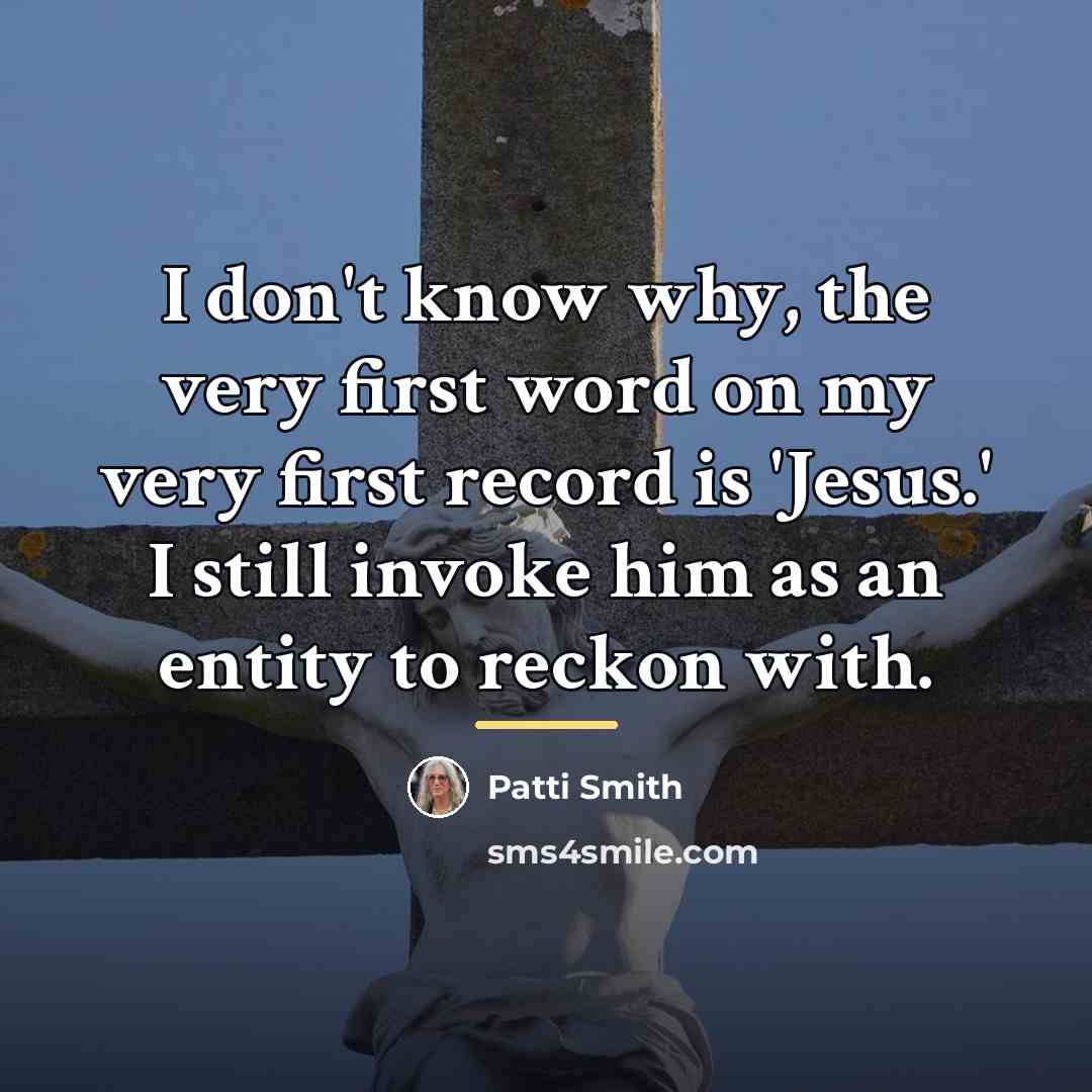 “I don't know why, the very first word on my…” quote by Patti Smith