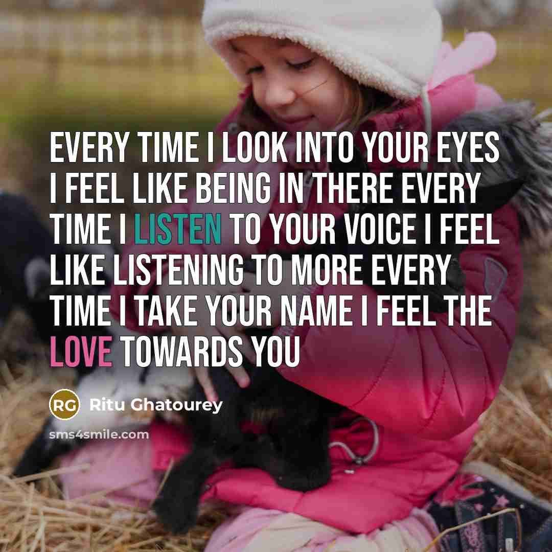 “Every time I look into your eyes I feel like…” quote by Ritu Ghatourey