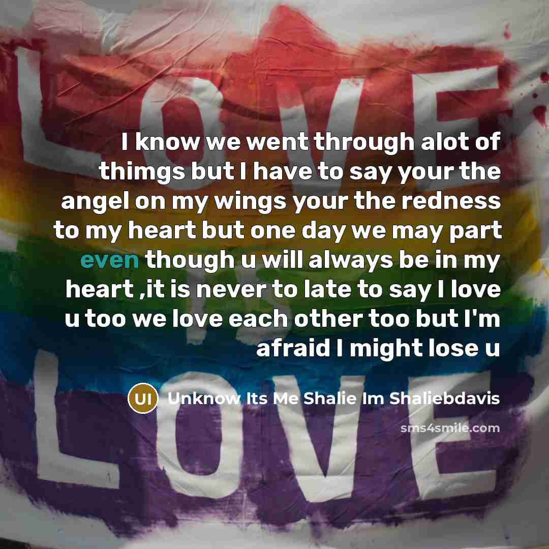 “I know we went through alot of thimgs but I…” quote by Unknow Its Me Shalie Im Shaliebdavis