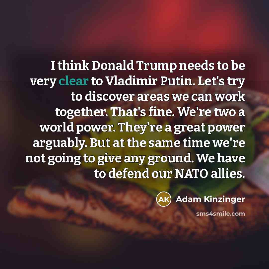 “I think Donald Trump needs to be very clear to…” quote by Adam Kinzinger