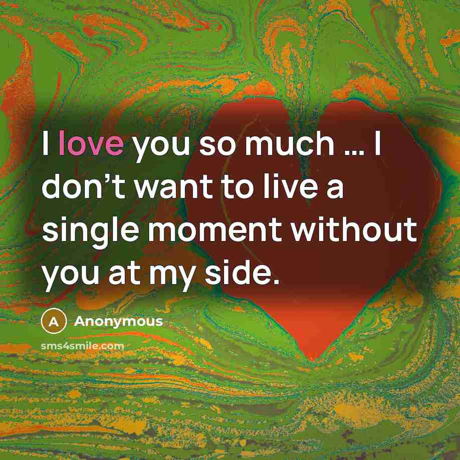 “I love you so much … I don’t want to…” quote by Anonymous
