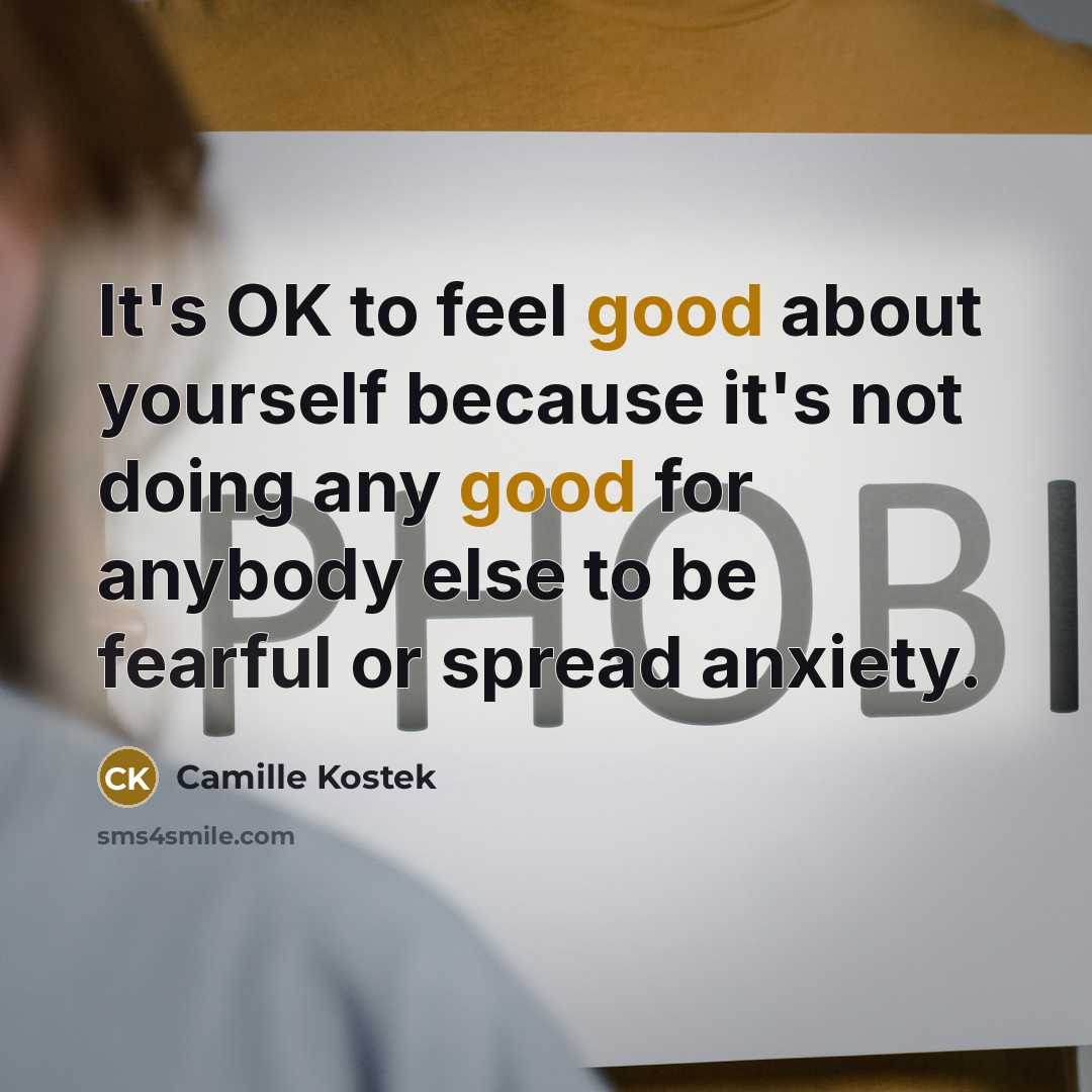 “It's OK to feel good about yourself because it's not…” quote by Camille Kostek