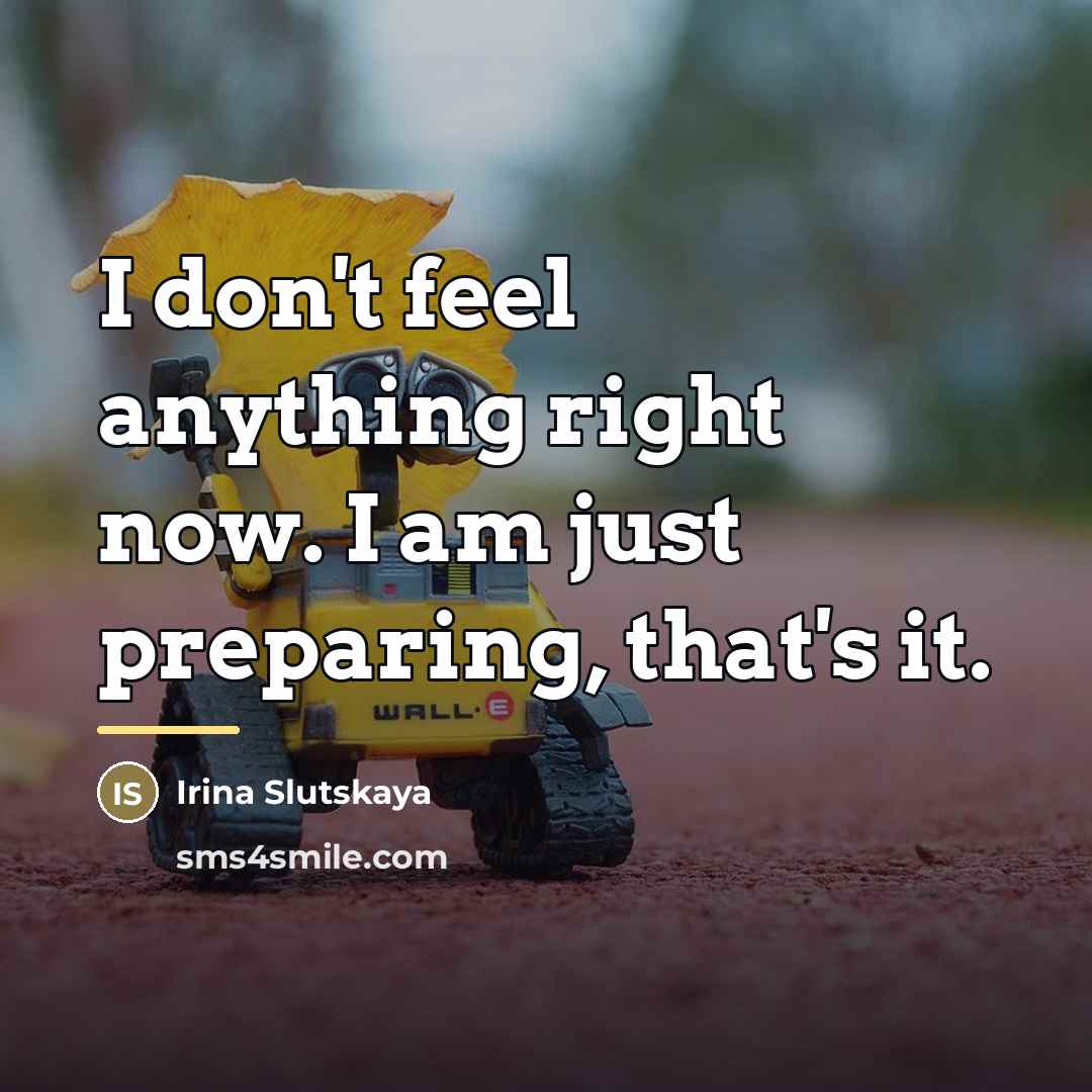 “I don't feel anything right now. I am just preparing,…” quote by Irina Slutskaya