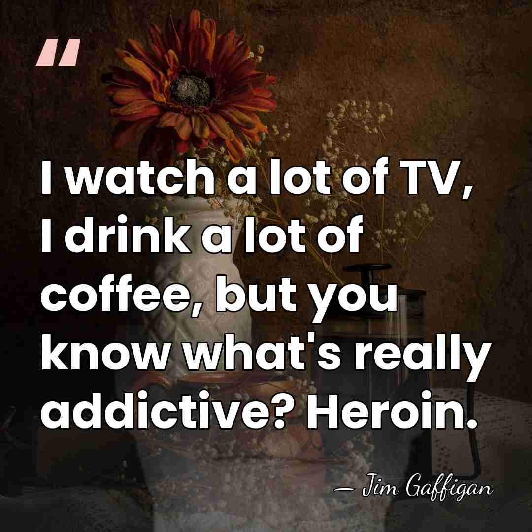 I watch a lot of TV, I drink a lot of coffee,&hellip; - Jim Gaffigan