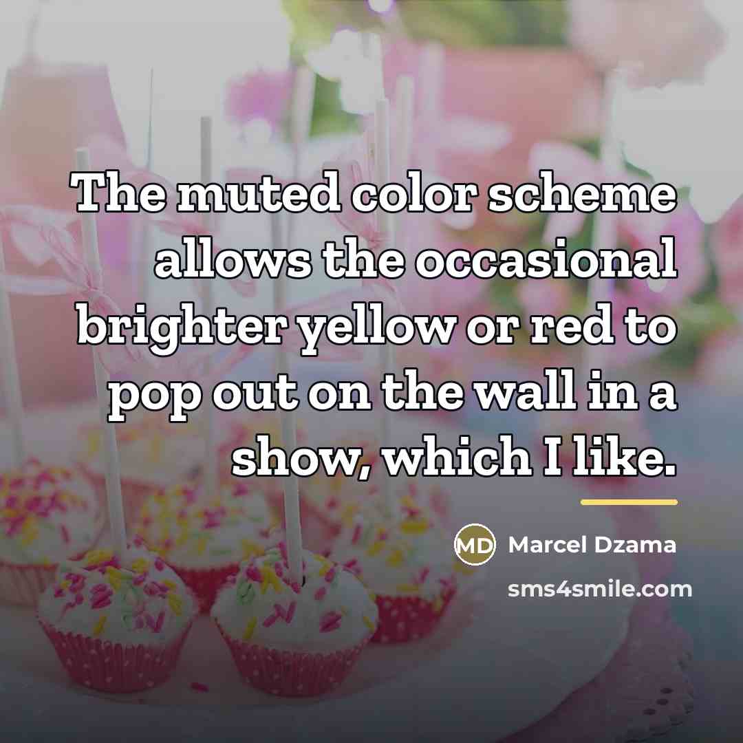 “The muted color scheme allows the occasional brighter yellow or…” quote by Marcel Dzama