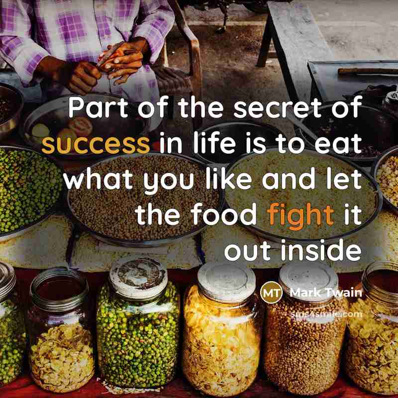 “Part of the secret of success in life is to…” quote by Mark Twain