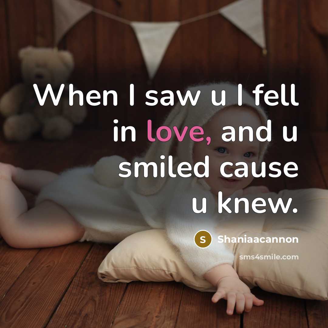 “When I saw u I fell in love, and u…” quote by Shaniaacannon