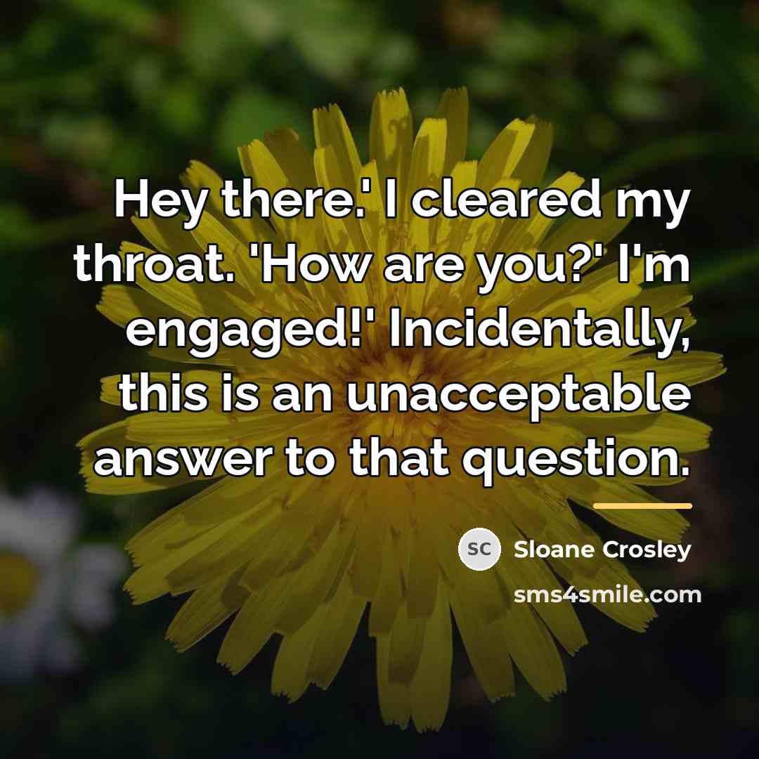 “Hey there.' I cleared my throat. 'How are you?' I'm…” quote by Sloane Crosley