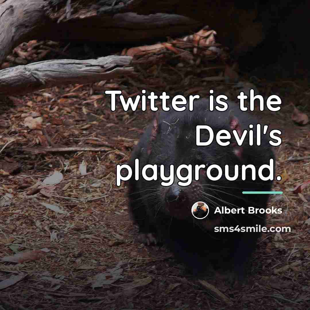 “Twitter is the Devil's playground.…” quote by Albert Brooks