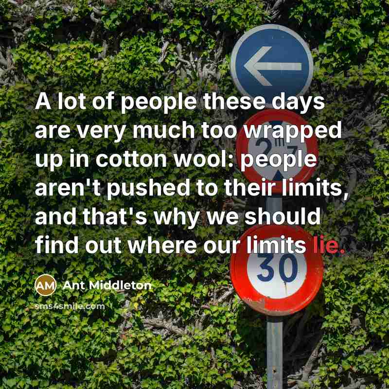 “A lot of people these days are very much too…” quote by Ant Middleton