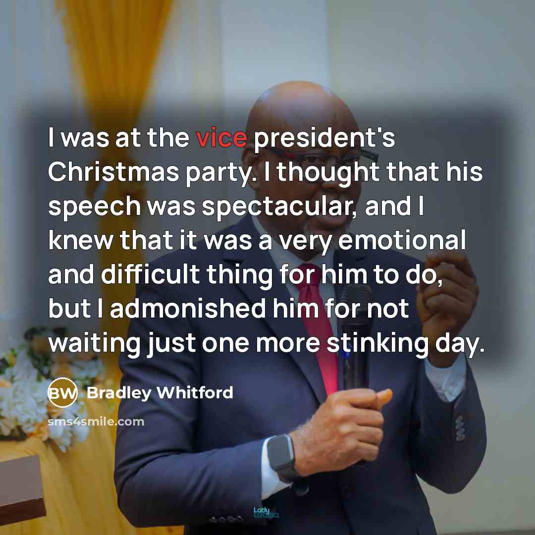 “I was at the vice president's Christmas party. I thought…” quote by Bradley Whitford
