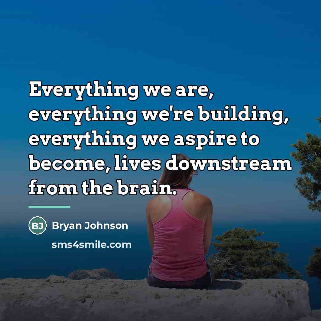 “Everything we are, everything we're building, everything we aspire to…” quote by Bryan Johnson