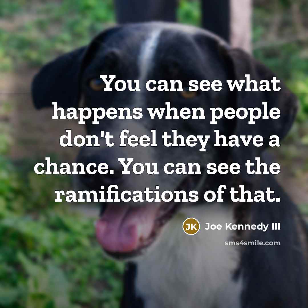 “You can see what happens when people don't feel they…” quote by Joe Kennedy III