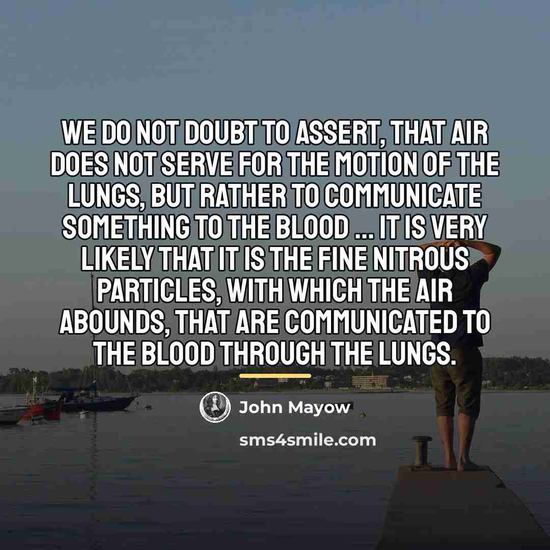 “We do not doubt to assert, that air does not…” quote by John Mayow