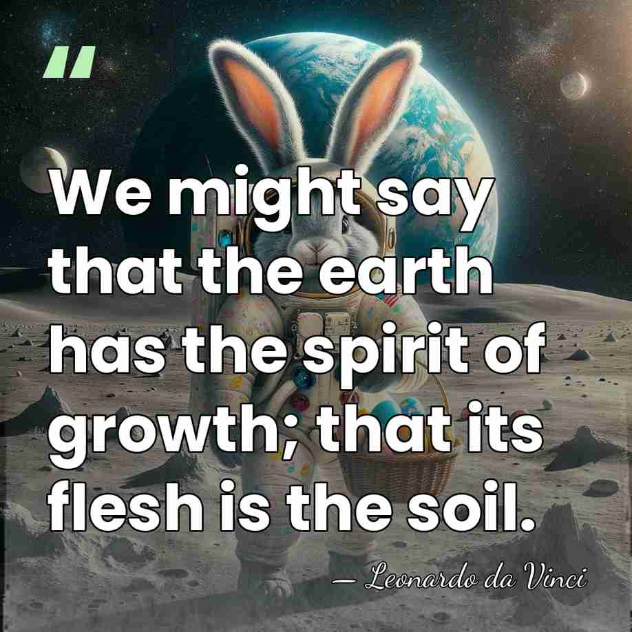 We might say that the earth has the spirit of growth; that&hellip; - Leonardo da Vinci