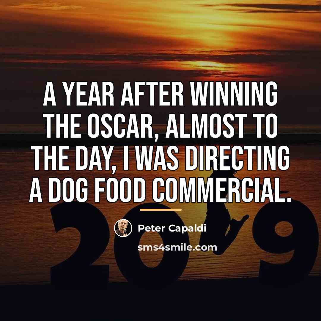 “A year after winning the Oscar, almost to the day,…” quote by Peter Capaldi