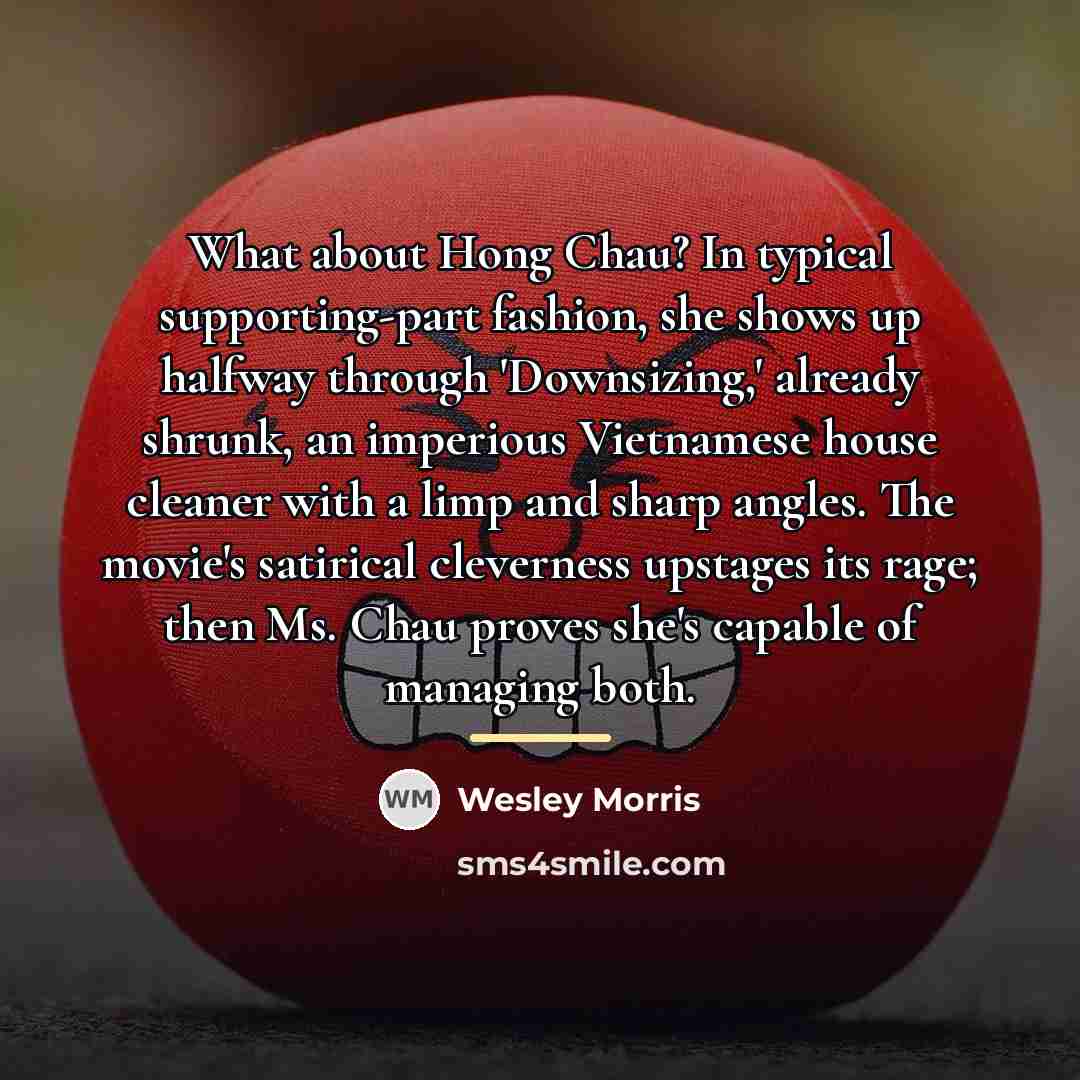 “What about Hong Chau? In typical supporting-part fashion, she shows…” quote by Wesley Morris