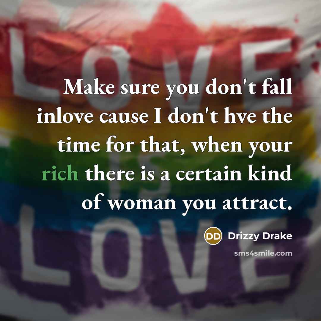 “Make sure you don't fall inlove cause I don't hve…” quote by Drizzy Drake