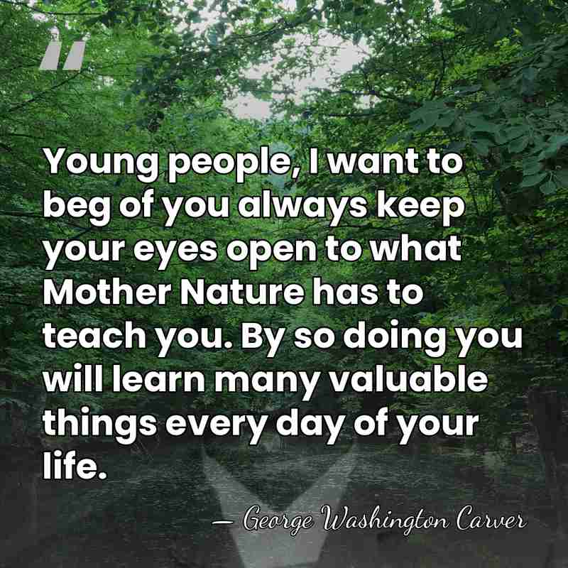 Young people, I want to beg of you always keep your eyes&hellip; - George Washington Carver