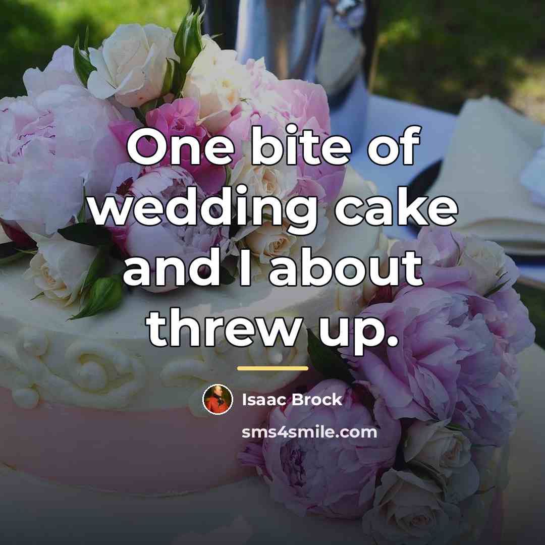 “One bite of wedding cake and I about threw up.…” quote by Isaac Brock