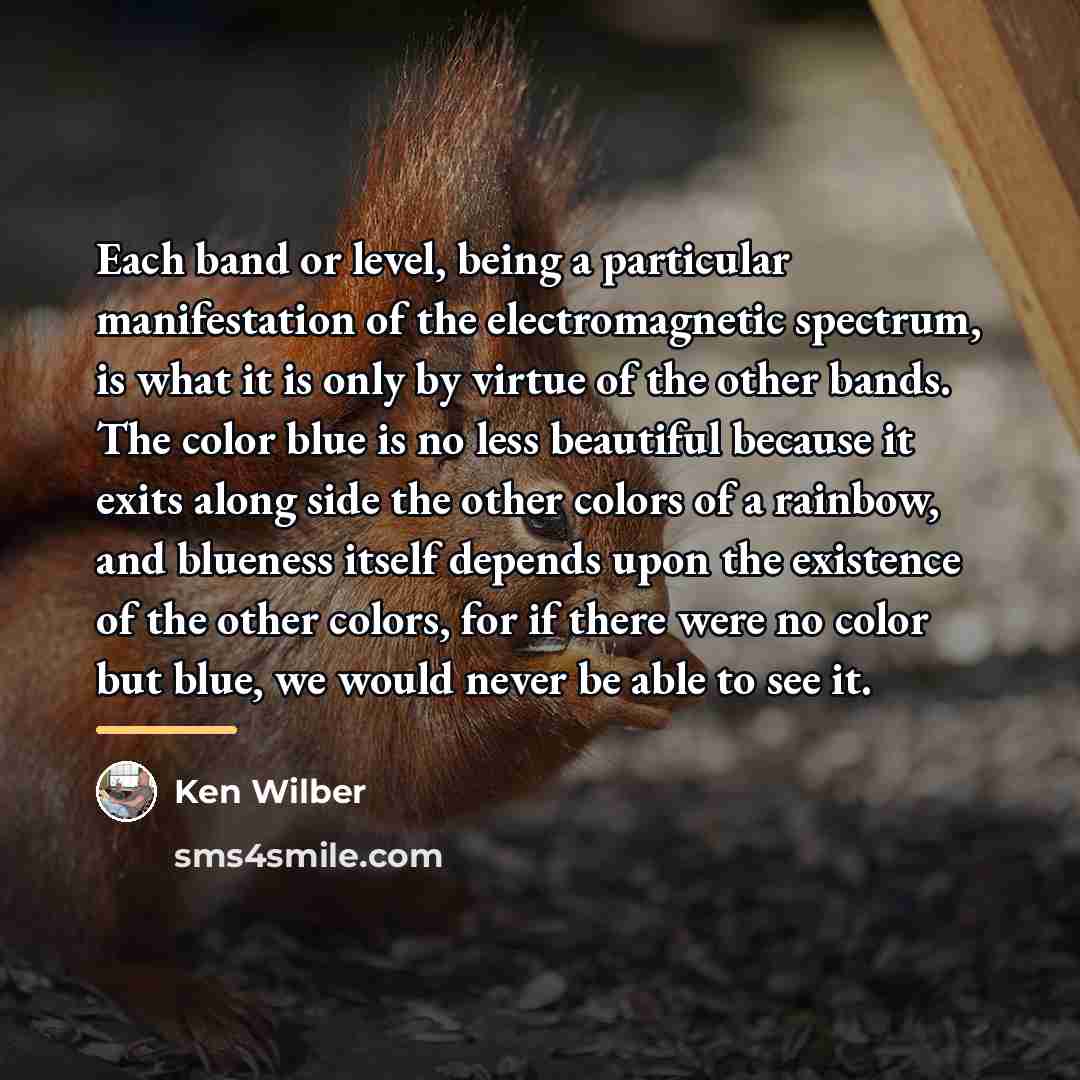 “Each band or level, being a particular manifestation of the…” quote by Ken Wilber