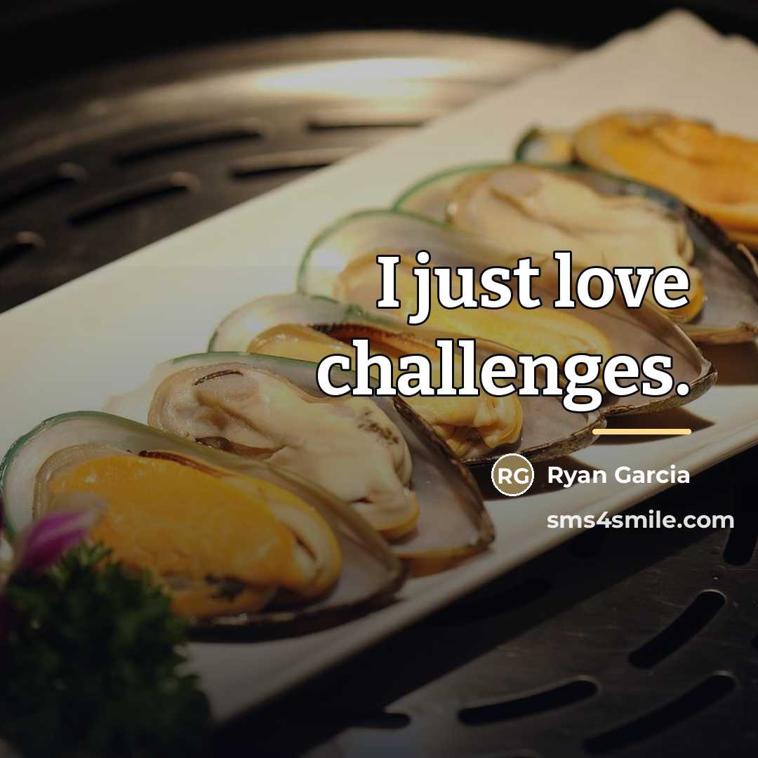 “I just love challenges.…” quote by Ryan Garcia