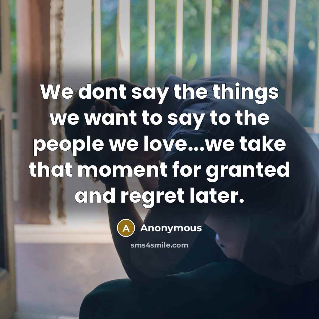 “We dont say the things we want to say to…” quote by Anonymous