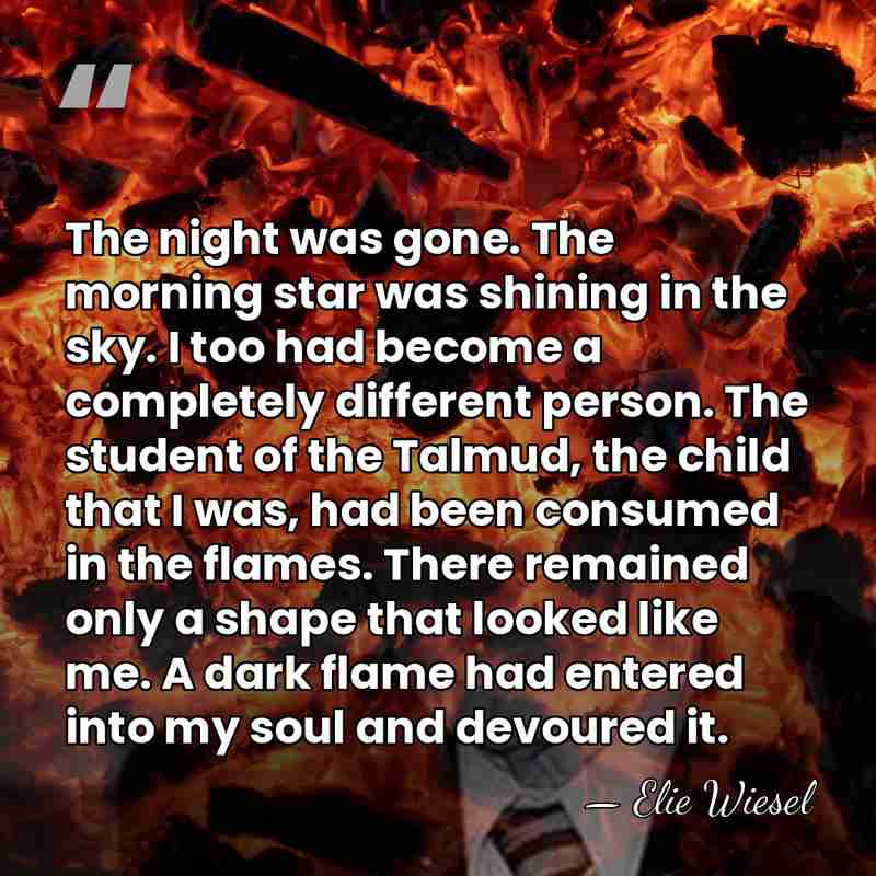 The night was gone. The morning star was shining in the sky.&hellip; - Elie Wiesel