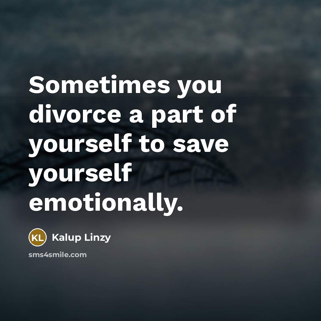 “Sometimes you divorce a part of yourself to save yourself…” quote by Kalup Linzy