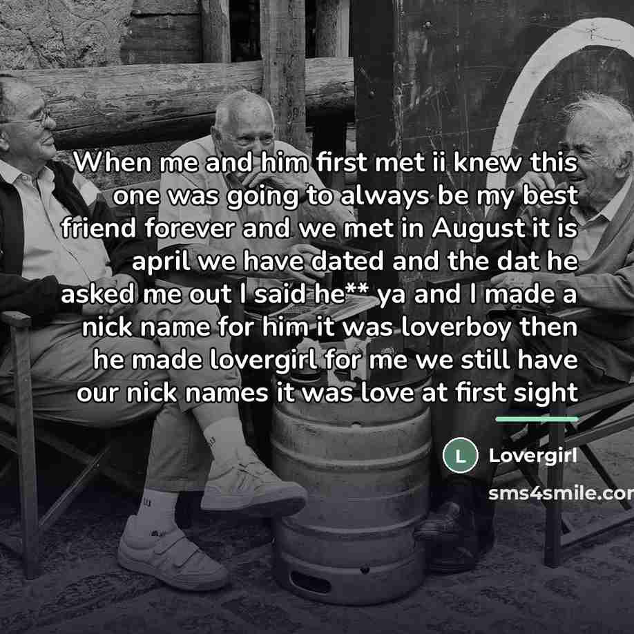 “When me and him first met ii knew this one…” quote by Lovergirl
