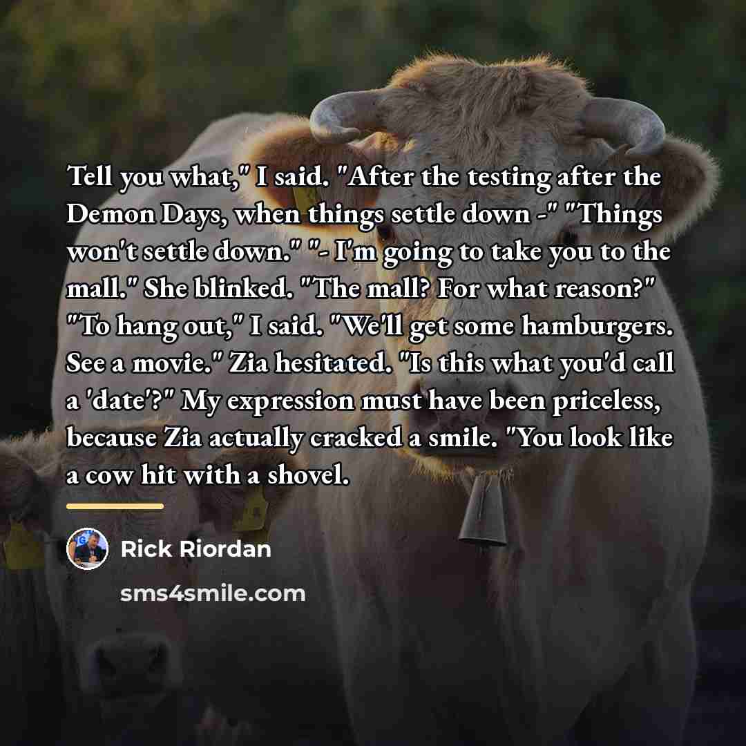 “Tell you what," I said. "After the testing after the…” quote by Rick Riordan
