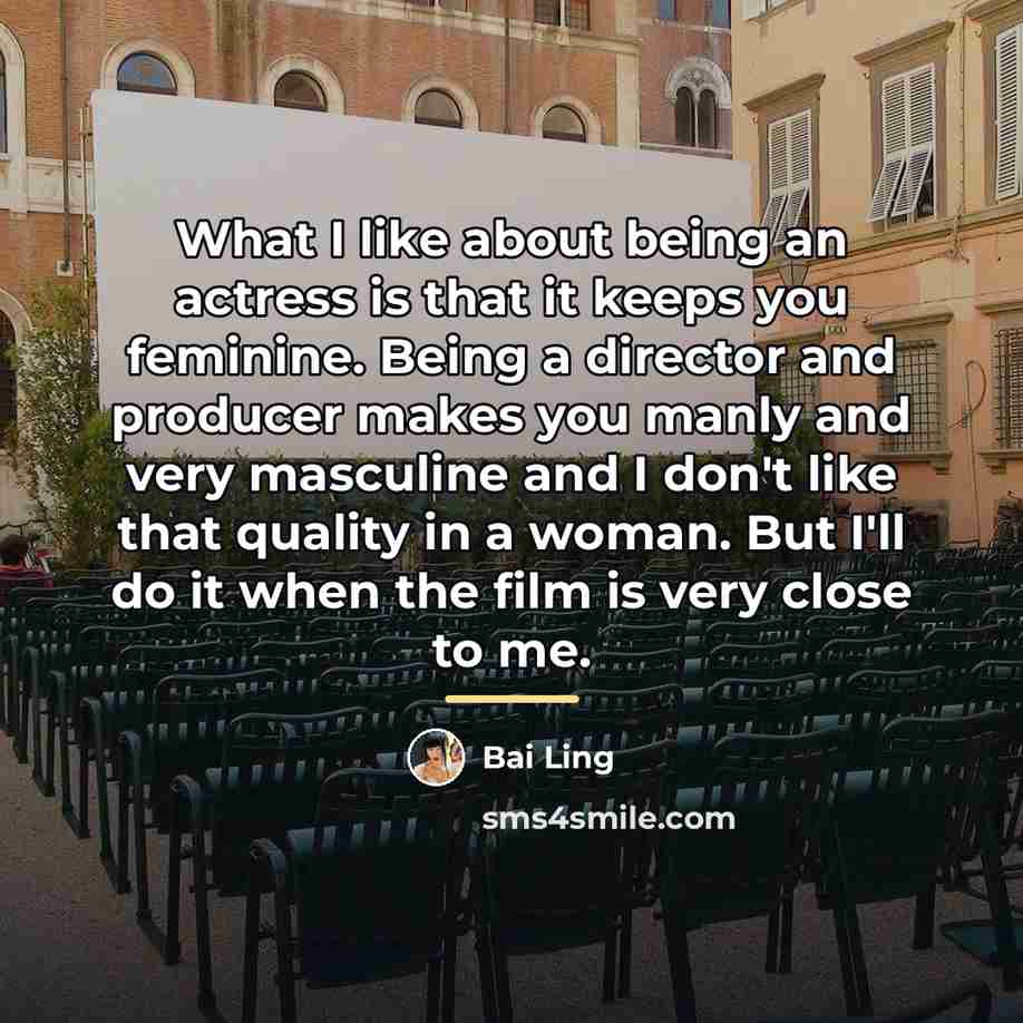 “What I like about being an actress is that it…” quote by Bai Ling