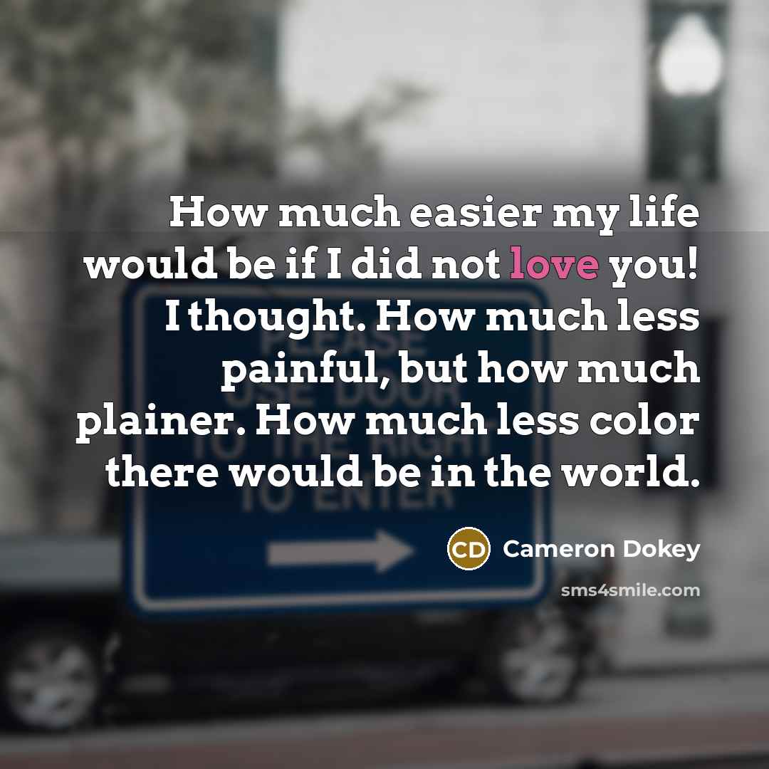 “How much easier my life would be if I did…” quote by Cameron Dokey