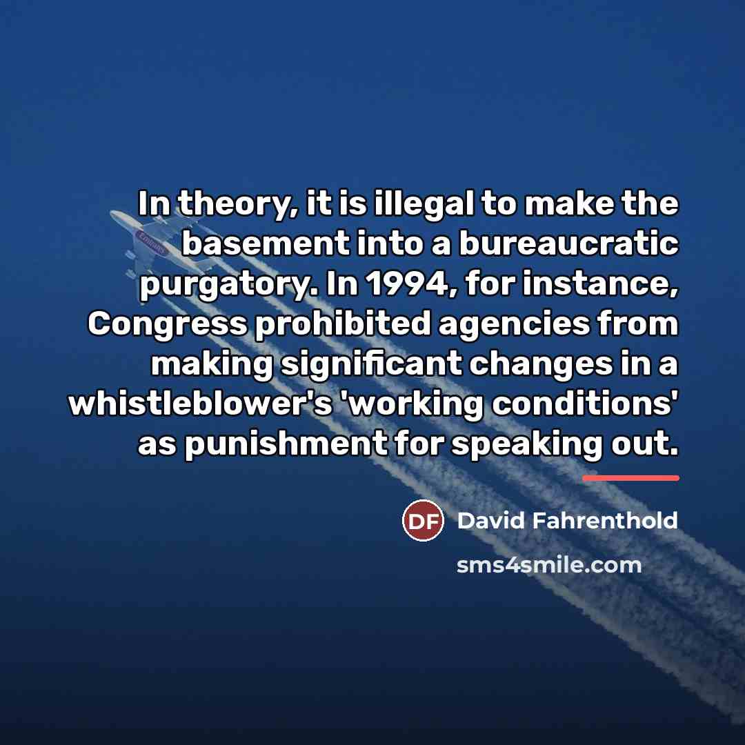 “In theory, it is illegal to make the basement into…” quote by David Fahrenthold