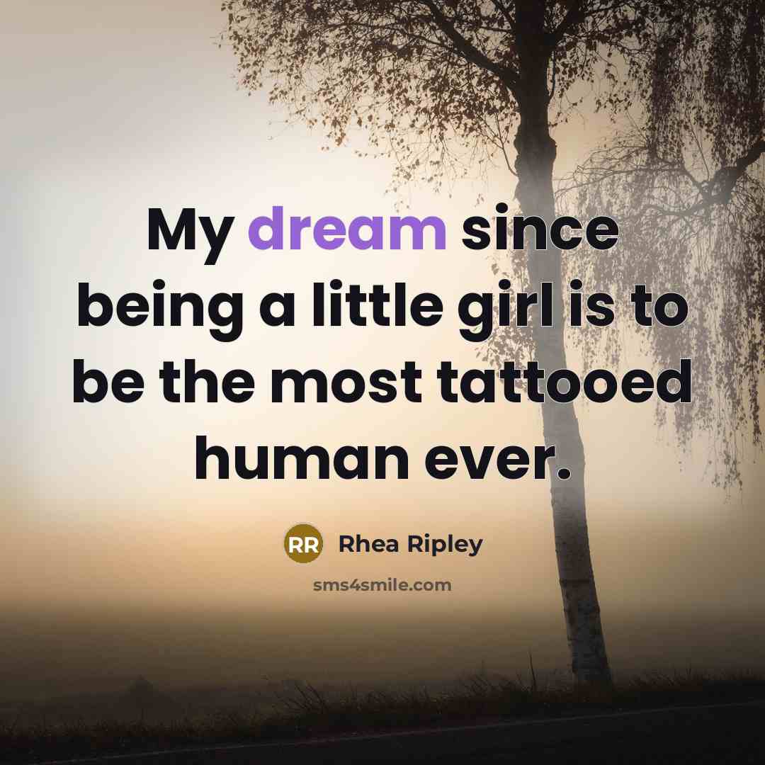 “My dream since being a little girl is to be…” quote by Rhea Ripley