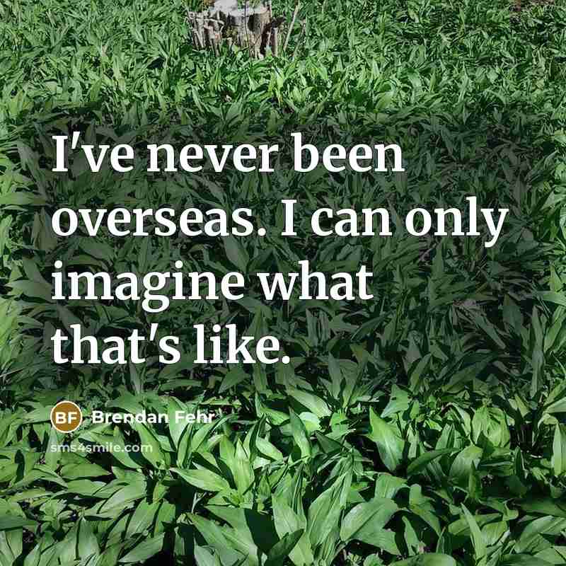 “I've never been overseas. I can only imagine what that's…” quote by Brendan Fehr
