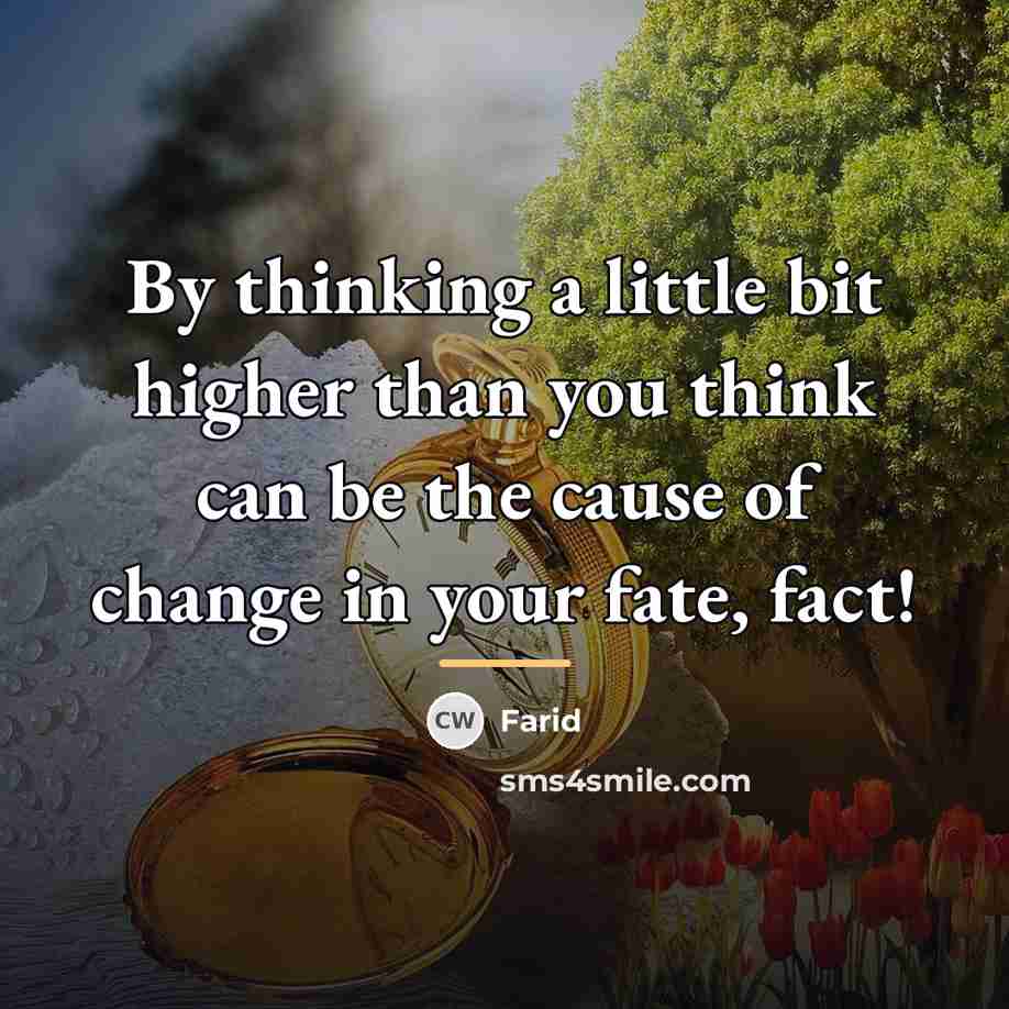“By thinking a little bit higher than you think can…” quote by Farid