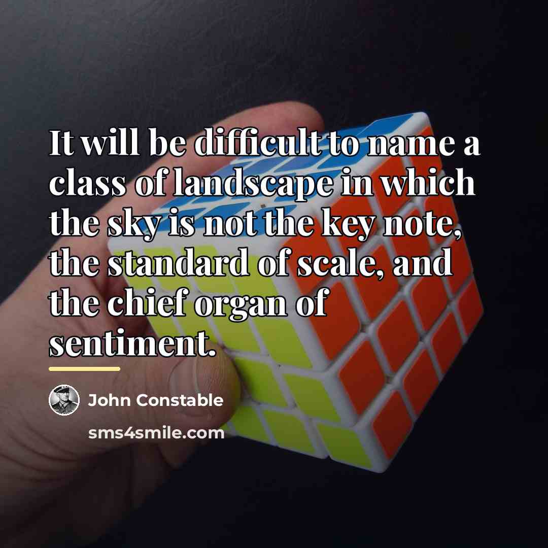 “It will be difficult to name a class of landscape…” quote by John Constable