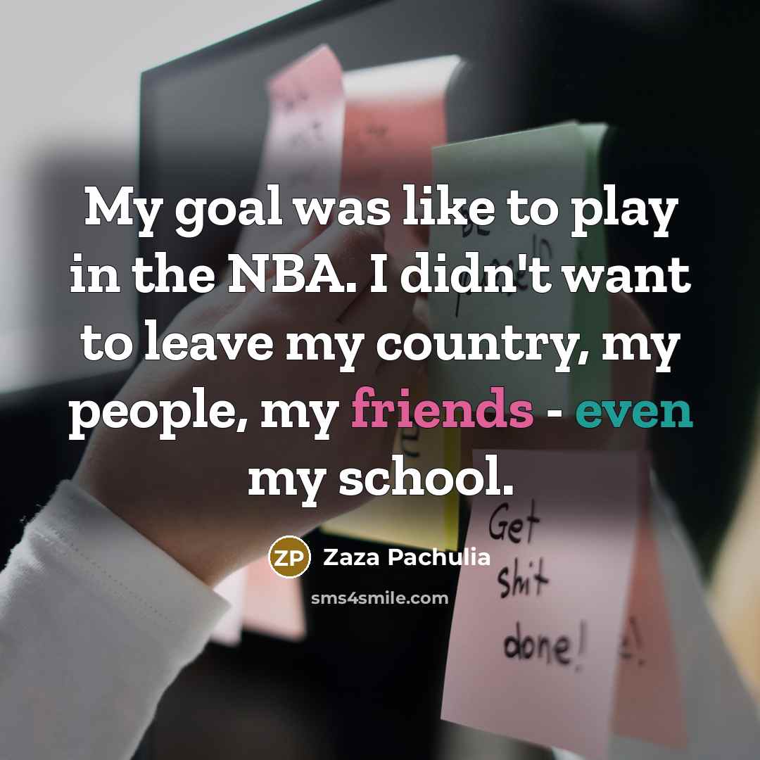 “My goal was like to play in the NBA. I…” quote by Zaza Pachulia